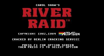 River raid Title Screen